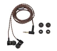 Plyisty HiFi Sound Wired Earphone Lossless Stereo Sound, Ergonomic Design with 3 Sizes Silicon Ear Tips, Gold Plated Plug for Various Devices