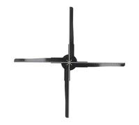 Plyisty Holographic Fan Projector with 510 LED Beads, 3D Effect, Custom Software Operation for Indoor Outdoor Use, ABS PC Material (UK Plug)