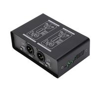 Plyisty Hum Eliminator Box, 2 Channel Independent Isolation, Ground Loop Isolator, 3 Level Gain Adjustment, Noise Filter for Electric Guitar Bass Live Performance