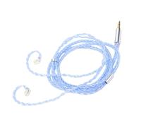 Plyisty IEMs Extension Cable 8 Core Braid for ZSN ZSN PRO EDX 3.5mm Gold | Silver Plated Upgrade Cable, QDC Connector, Pre Formed Ear Hooks, Compatible with and CCA IEMs Smartphones PCs