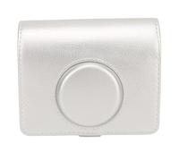 Plyisty Instant Camera Case, Magnetic Vintage Flip Top PU Instant Camera Protective Case for Outdoor (Silver)