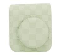 Plyisty Instant Camera Housing, Removable Upper Valve Scratch -resistant Camerable Catering Lightweight Checkboard Plaid Vintage for Outside (Green)