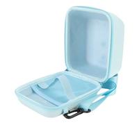Plyisty Instant Film Camera Case for Polaroid Go, Now, Now+, EVA Protective Case Hard Shell with Adjustable Shoulder Strap, for Film Photos, Camera Data Cables (Blue)