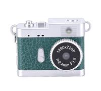 Plyisty Keychain Camera, Tiny Retro Digital Camera with LED Light Filters for Teenagers Adults Photography Beginners Travel Learning Video Recording (Green)