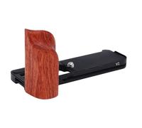 Plyisty L Bracket for POWERSHOT V1 Camera L Shape Handgrip L Shaped Grip L Type Handle with Wood Grip and Rubber Pad for Arca Tripod 1/4 Inch Threaded Hole (Black)