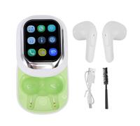Plyisty Language Translator Earbuds, 133 Languages 5.4 Real Time Translator Earbuds with APP, Charging Case for Travel, Business (White)
