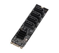 Plyisty M.2 Adapter Card ASM1166 M Key B Key PCI E 3.0 NVME Expansion Card with Smart Indicator Supports Desktop SSD and Normal HDD, for Windows, OS X,