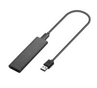 Plyisty M.2 NGFF SSD Enclosure, USB 3.1 Type C Adapter Case for 22 30mm 42mm 60mm 80mm B Key B + M Key SSD, with 6Gbps Speed Boot Function (Black)