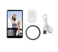 Plyisty Magnet Selfie Screen, 4.02 Inch Touch Display with 180 Degree Rotation and 4K Video Recording, Remote Control Up to 33 Ft