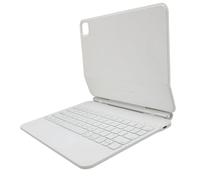 Plyisty Magnetic Floating Keyboard, Multi Touch Trackpad Backlit Bluetooth Keyboard with Adjustable Magnetic Holder, Rechargeable Keyboard Case for IOS Tablet (White)