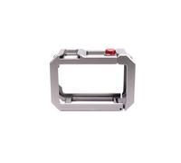 Plyisty Metal Cage Frame, Lightweight Aluminum Alloy Shockproof Case for Action 5 Pro 4 3 with Magnetic Side Panel, 1/4 Inch Screw Hole and Cold Shoe Mount (Red)