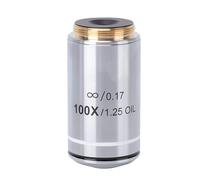 Plyisty Microscope Objective Lens, 100X Plan, Standard 20.2mm Interface, Reduces Spherical Aberration and Distortion, Provide Clear Images