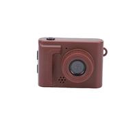 Plyisty Mini Digital Camera, Compact 1080P Keychain Camera with 1.54 Inch Screen, Retro Video Effects, for Travel Learning Recording (Brown)