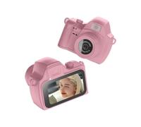 Plyisty Mini Keychain Camera, 2K Retro Mini Digital Camera with LED Light and Filters, 50 Mins Battery Life for Travel Recording Birthday Gifts (Pink)