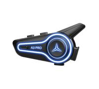 Plyisty Motorcycle Bluetooth Headset, BT 5.3 Helmet Communication System with IP67 Water Proof, Noise Cancellation, 1000mAh Battery, Hands Free Call, GPS, Music for Full Face, Modular