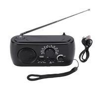 Plyisty Multifunctional Emergency Hand Crank Radio, AM FM NOAA Weather Radio with LED Flashlight and 1200mAh Battery, for Outdoor Camping and Power Outages