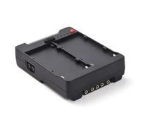 Plyisty Np Battery Adapter Plate, Dual Slot Holder for 2 Np F Batteries, USB A Type C DC D Tap Outputs, for Camera, Smartphone, LED Light