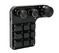 Plyisty One Handed Macro Mechanical Keyboard, RGB LED Backlit OSU 9 Keys USB Wired Gaming Keypad with Red Axis for Computer General Purpose