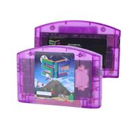 Plyisty Open Source Game Cartridge for N64, Fast Loading Supports Retro Games and 64DD Emulator, Auto Save Backup, for GB/GBC/NES/SNES/GG, Built in 16GB TF Card (Violet Transparent)