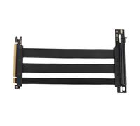 Plyisty PCIe 4.0 Riser Cable, PCIe 4.0 X16 Graphics Card Extension Cord, 90 Degree Right Angle, Segmented Design, Compatible with RTX 4090 (Ti) and 8900 (XT), Black (20cm)