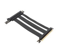 Plyisty PCIe 4.0 Riser Cable, PCIe 4.0 X16 Graphics Card Extension Cord, 90 Degree Right Angle, Segmented Design, Compatible with RTX 4090 (Ti) and 8900 (XT), Black (40cm)