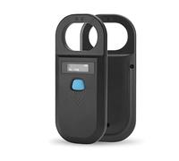 Plyisty Pet Microchip Reader Scanner, 134.2kHz ISO11784 EMID/FDX-B Animal Pet Reader, Handheld Micro Chip Scanner Pet Tag Scanner (Black)