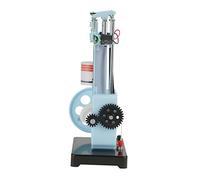 Plyisty Physics Mechanics Experiment Teaching Engine Model Four-Stroke Single-Cylinder for Middle School with Manual Operation and Power Supply for Physics Lab Plastic+Metal 12"x4"x6", Course