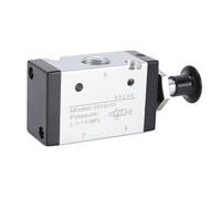 Plyisty Pneumatic Push Pull Valve, 3 Way 2 Position Hand Lever Air Control, 3/8in NPT Manual Direct Acting Valve, Manual Solenoid for Pneumatic System Air Compressor