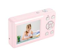 Plyisty Portable 64MP 4K Anti Shake Camera with 18x Digital Zoom for Travel Party - English Menu (Pink)