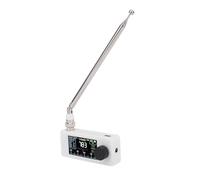 Plyisty Portable AM FM LSB USB Transistor Radios, 1.9in Color Screen 800mAh Battery, Lightweight Design for Outdoor Adventures with BFO Fine Tune and Antennae (White)