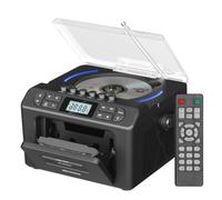 Plyisty Portable CD Cassette Player, AM FM Radio, Bluetooth 5.3, 5000mAh | Dual 3W Speakers, Sleep Timer, Input to Tape Recording, USB and Card Playback, A-B Repeat, Remote, USB Audio Cables Included