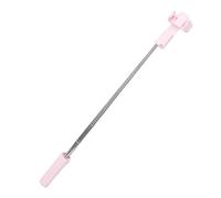 Plyisty Portable Selfie Stick, 7 Sections Extendable Phone Compact Selfie Stick with Wireless Remote, Lightweight Stainless Steel Tube for Photo Video Vlog Live Streaming (Pink)