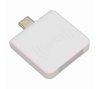 Plyisty Portable Smart Card Reader, for RFID ID Mobile Phone Card Reader Type C Interface 125Khz, Compatible with for XIAOMI, for SAMSUNG, Built-in Buzzer, Plug and Play, Durable (White)