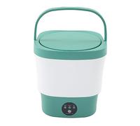 Plyisty Portable Washing Machine, 100-240 V Mini Washing and Dry Red -bearing Portable Machines -Multi Modi 9L for Dormitory for Socks (Green)