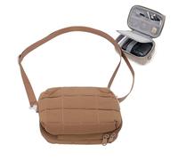 Plyisty Puffy Camera Case, Protective Digital Camera Bag for DSLR/SLR/Mirrorless, Lightweight Water Proof Small Sling Bag Pouch for G7X Mark II/III/DSCW800/DSCW830 (Light Tan)