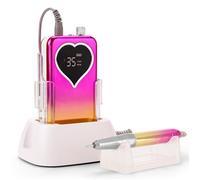 Plyisty Rechargeable Nail Drill Machine 85W 35000 RPM Electric File Corded for Acrylic Nails Gel Polishing Removing Salon Home, 2500mAh Battery (UK Plug)