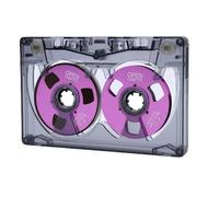 Plyisty Reel to Reel Blank Cassette Tape, 50 Minute Normal Bias Type I Audio Recording, Metal Moving Parts, Clear Storage Box - Retro Design for Music Voice