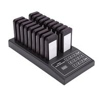 Plyisty Restaurant Pager System, Wireless Calling System with 999 Channels 30-100m Range Vibration Sound Light Prompt, for Food Courts Pizza Shops (GB Plug)