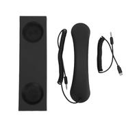 Plyisty Retro Phone Handset, Type C Wired Plug in Cell Phone Receiver with Microphone and Speaker, Anti Slip Base, One Key Answer/Hang Up, for Video Conferences, Calls (Black)