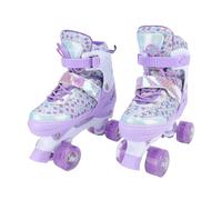 Plyisty Roller Skaters for Black Adjustable Girls Soft of Three Individual Protective Scores for a Single for Boys for Girls From 6 to 12 Pp and Size PU S/l/l// (L)