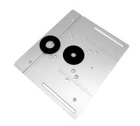 Plyisty Router Table Insert Plate, Aluminum Alloy Table Flip Board, 2 in 1 Woodworking Bench Milling Trimming Machine Silver Plate for Milling and Trimmer