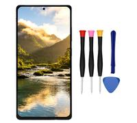 Plyisty Screen Replacement for S25 Phone, 6.81 Inch AMOLED Touch Screen Digitizer Assembly with Frame, Repair Tools for EU Version (Black)