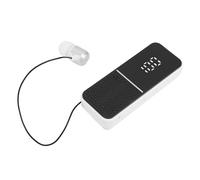 Plyisty Single Ear Bluetooth Wireless Lavalier Headset, with Digital Display, Type C Rechargeable, Call Vibration (White)