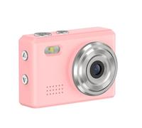 Plyisty Small Digital Camera, HD Video and 12MP Photo Resolution, Portable LED Display 6 Filters Support, Clear Photos and Videos, Keychain Camera (Pink)