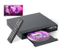 Plyisty Small DVD Player, 1080P All Region Mini DVD Players for Smart TV, USB/CD/MP3, with Remote Control (UK Plug)