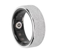 Plyisty Smart Ring Health Tracker, Sleep Tracking Wearable for Women Men, IP68 Water proof, Magnetic Fast Charging, APP for IOS Android, Glitter Silver Color (10#)