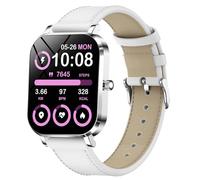 Plyisty Smart Sports Watch for Women 8.8mm Ultra Thin Metal Body 1.75" Color Display BT5.3 Calls Heart Rate Blood Oxygen Sleep Monitoring 7-10 Days Battery Life (Silvery White)