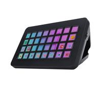 Plyisty Stream Control Deck 32 LCD Keys Programmable Studio Controller Macro Keyboard for Game Live Streaming Content Creators to Trigger Actions in OBS, YouTube, Twitch and More (Black)