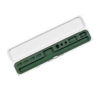 Plyisty Stylus Pen Case, Pencil Storage Box, Shockproof Case Holder with Lining and Separate Slot, Frosted Shell, for Travel and Business Trips (Green)