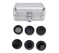 Plyisty Telescope Moon Filter Set, 6 Pcs 1.25 Inch ND2 ND4 ND8 ND16 ND32 ND64 Filter with Mental Case, Neutral Density Filters for Lunar, Venus Double Star Observation